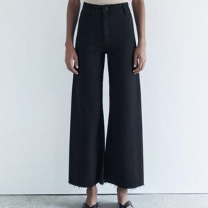 Zara Black Wide-Leg Jeans